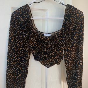 Topshop long sleeve crop